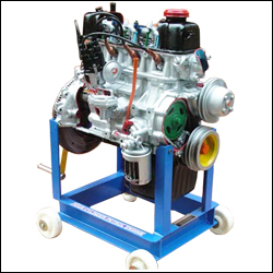 FOUR CYLINDER FOUR STROKE PETROL ENGINE IN CUT SECTION